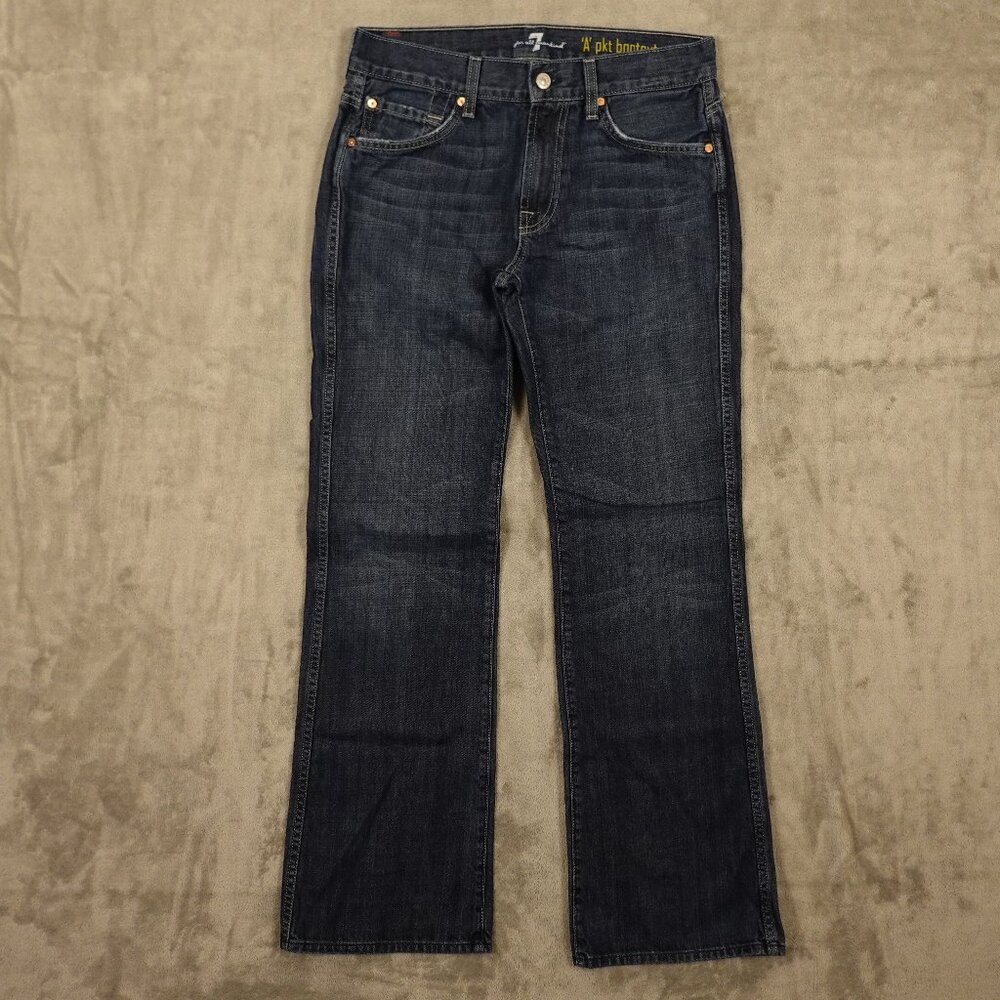7 For All Mankind Women's Boot Cut Jeans - Dark Blue
